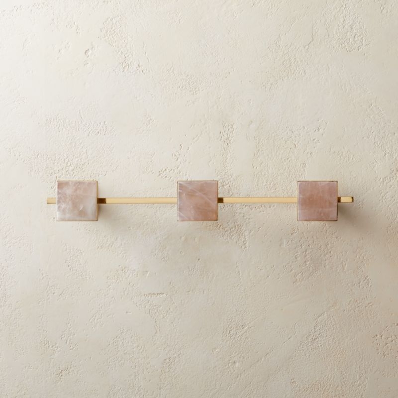 Colby Quartz Wall Mounted Brass Coat Rack - Image 2