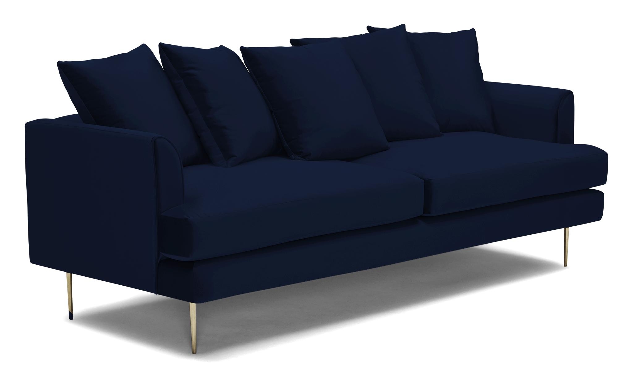 Blue Aime Mid Century Modern Sofa - Royale Cobalt - Image 1