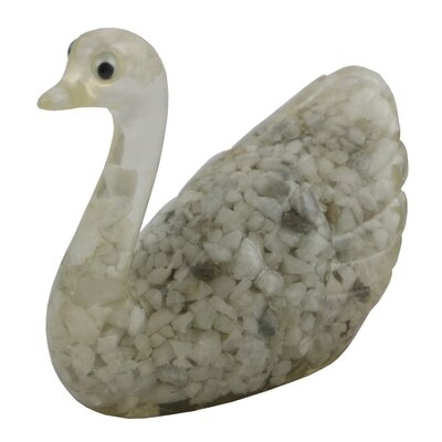 Collectible Crystal Acrylic Swan Stone Pebbles Inside Figurine - Image 0