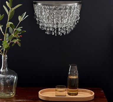 Reilly Crystal Sconce, Pewter - Image 3