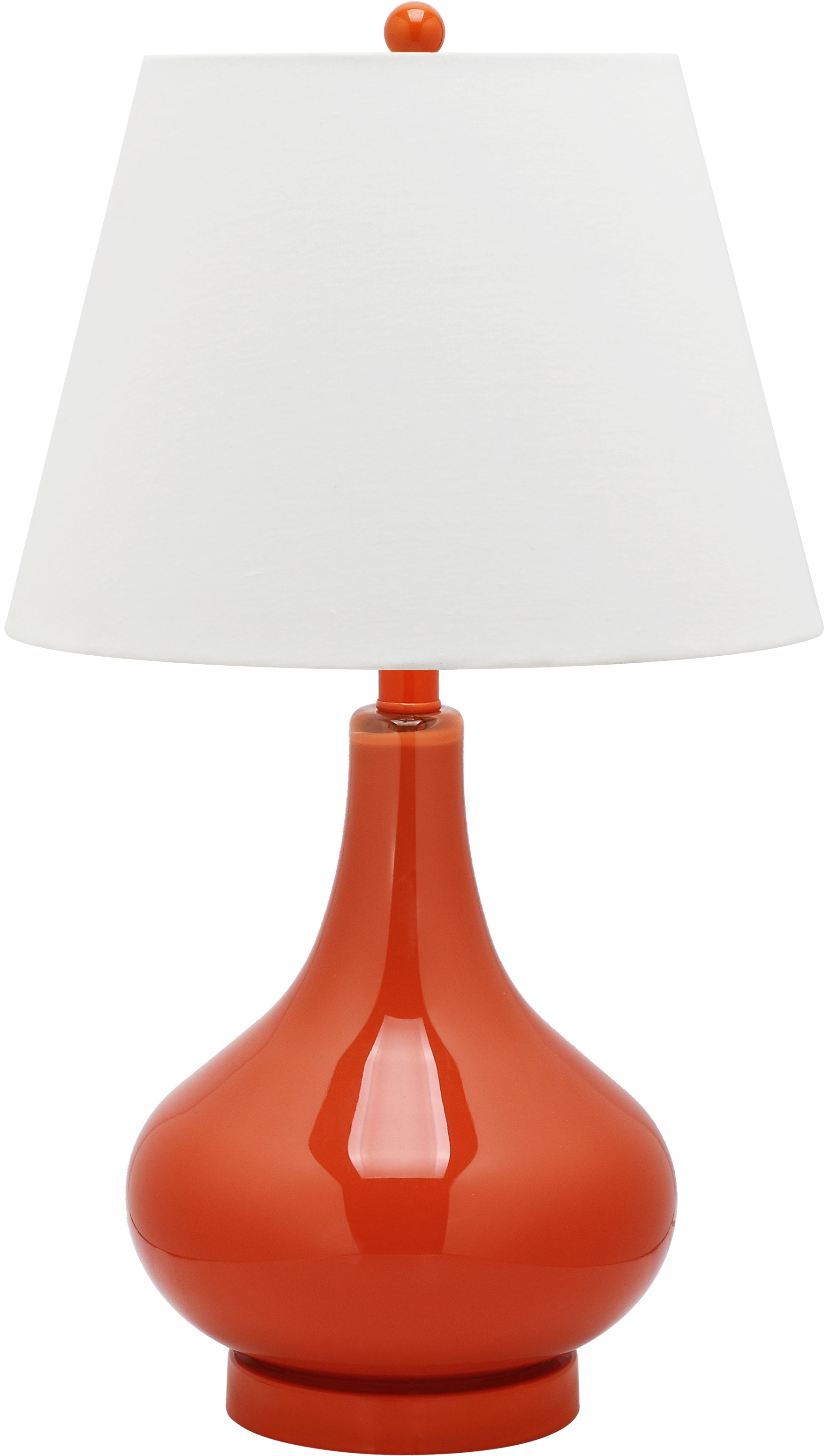 Amy 24-Inch H Gourd Glass Table Lamp - Blood Orange - Arlo Home - Image 0