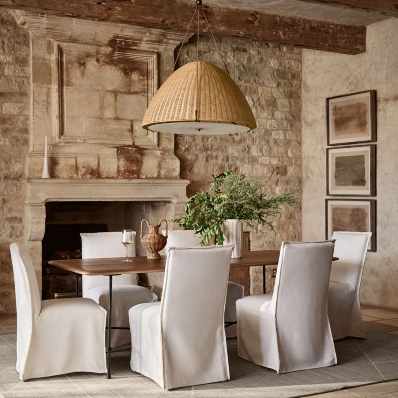 Brussels 88" Solid Oak Wood Dining Table - Image 3