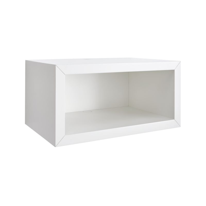 Aspect White 23.75" Floating Cube Shelf - Image 2
