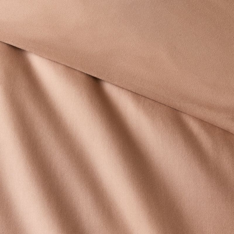 Classic Organic Cotton Sateen 520 Thread Count Dark Taupe Full/Queen Duvet Cover - Image 1
