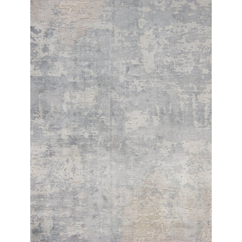 Pasargad Silk Silver Area Rug Rug Size: Rectangle 8' x 10' - Image 0