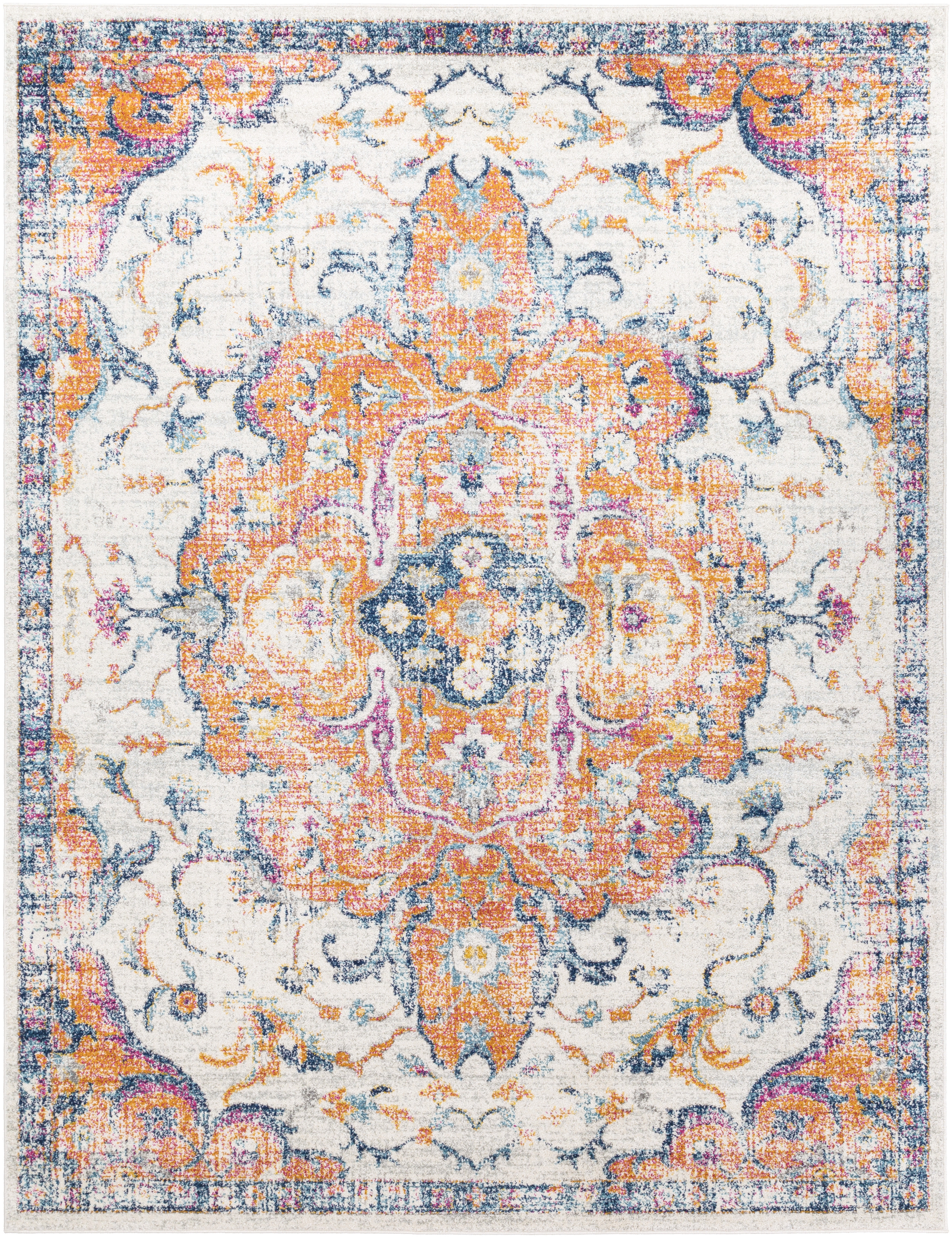 Elaziz Beige Indoor 7'10" x 10'2" Machine Woven Rug - Image 0