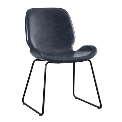 Etinne Contemporary Curved Accent Chair In Dark Gray - Image 0