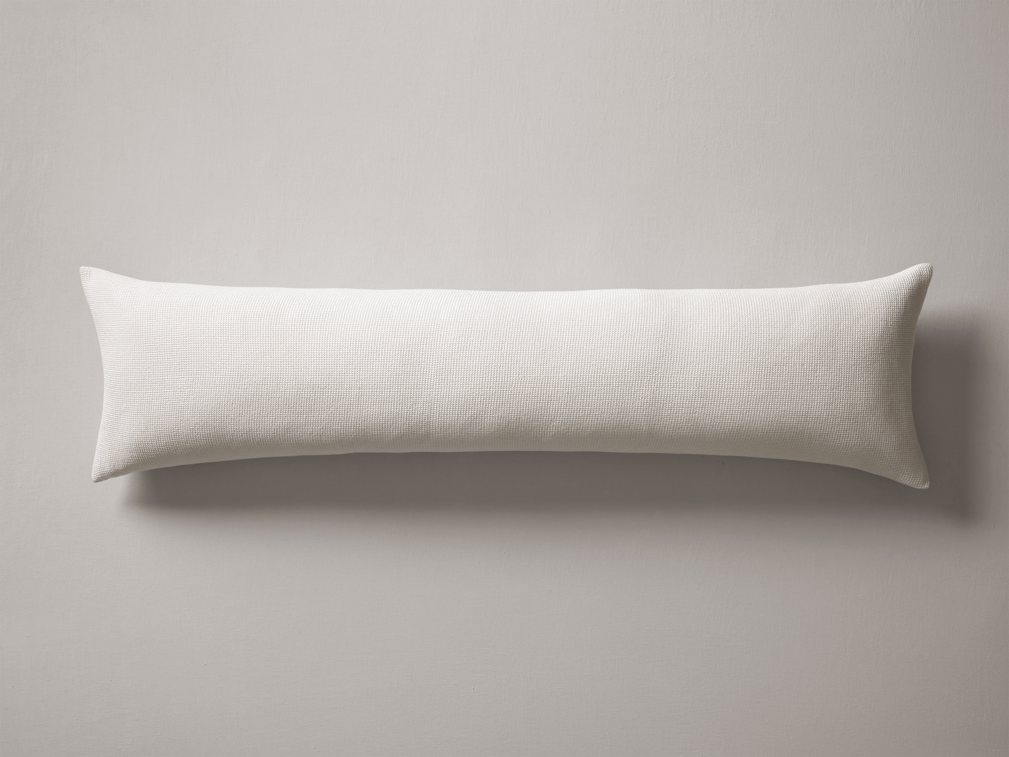 Washed Waffle Lumbar Pillow Cover in Cotton 54" X 14" Natural   - Image 0