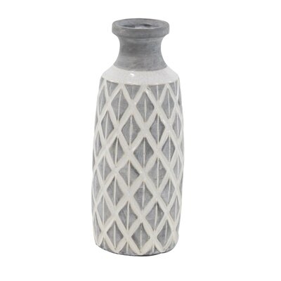 Kingston White/Gray Stoneware Table Vase - Image 0