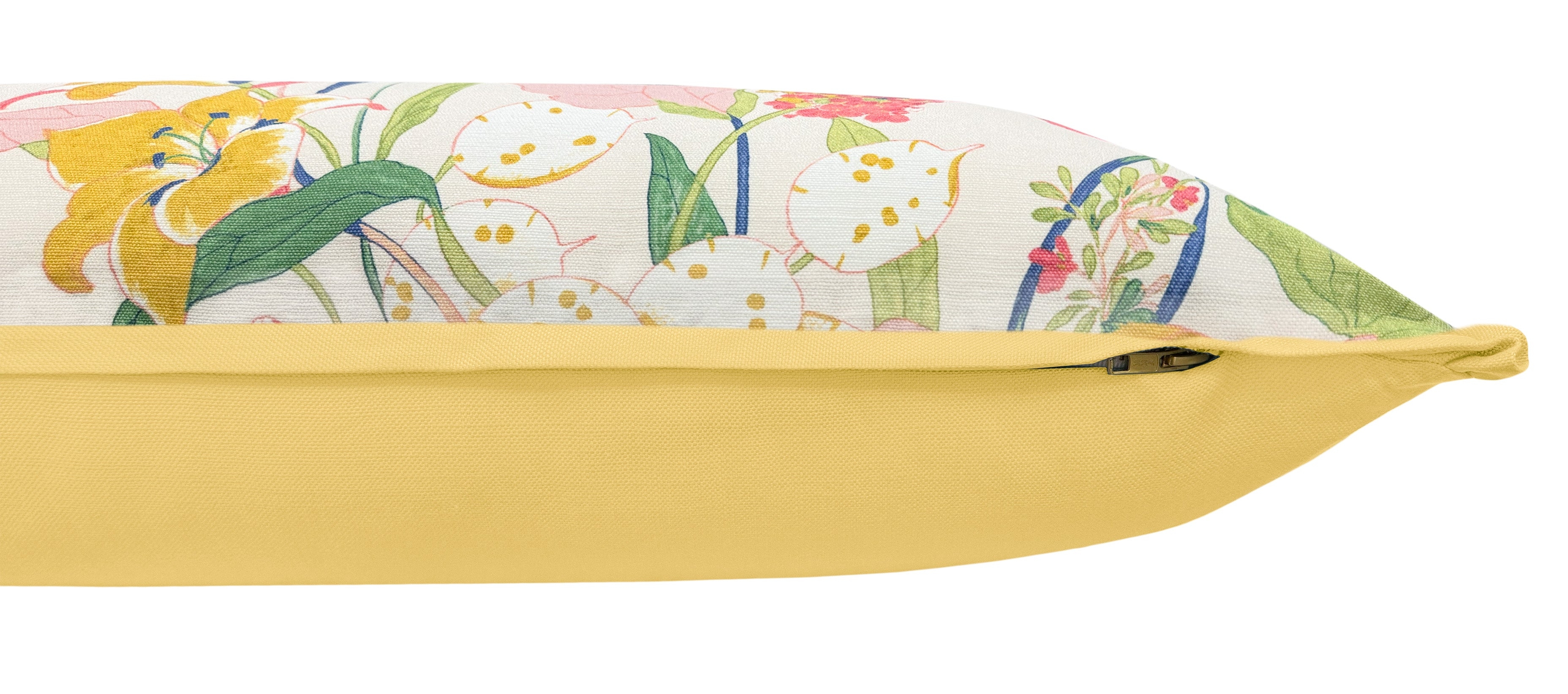 THE XL LUMBAR :: WATERLILY // BLUSH | LDC - 14" X 48" / BUTTERFLY FLANGE / Daffodil - Image 0