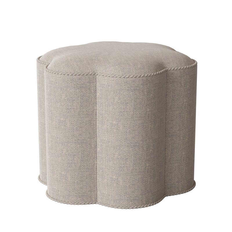 Ambella Home Collection Posey Pouf Ottoman Body Fabric: St Lucia Sky - Image 0