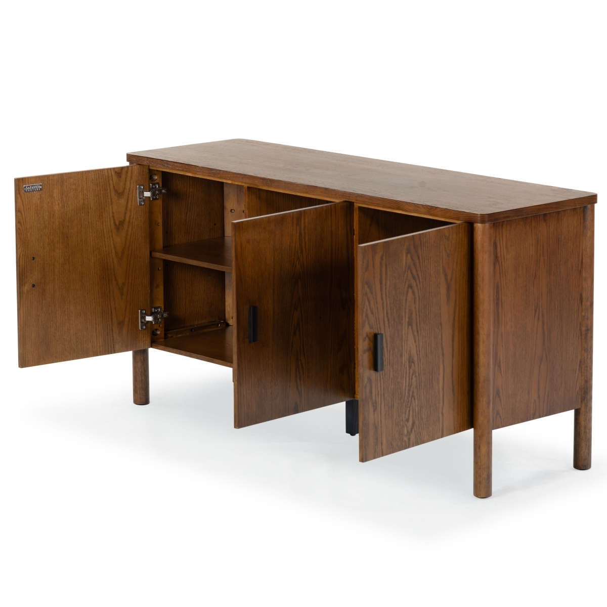 Jaylessa Wood 3 Door Sideboard - Medium Oak - Image 4