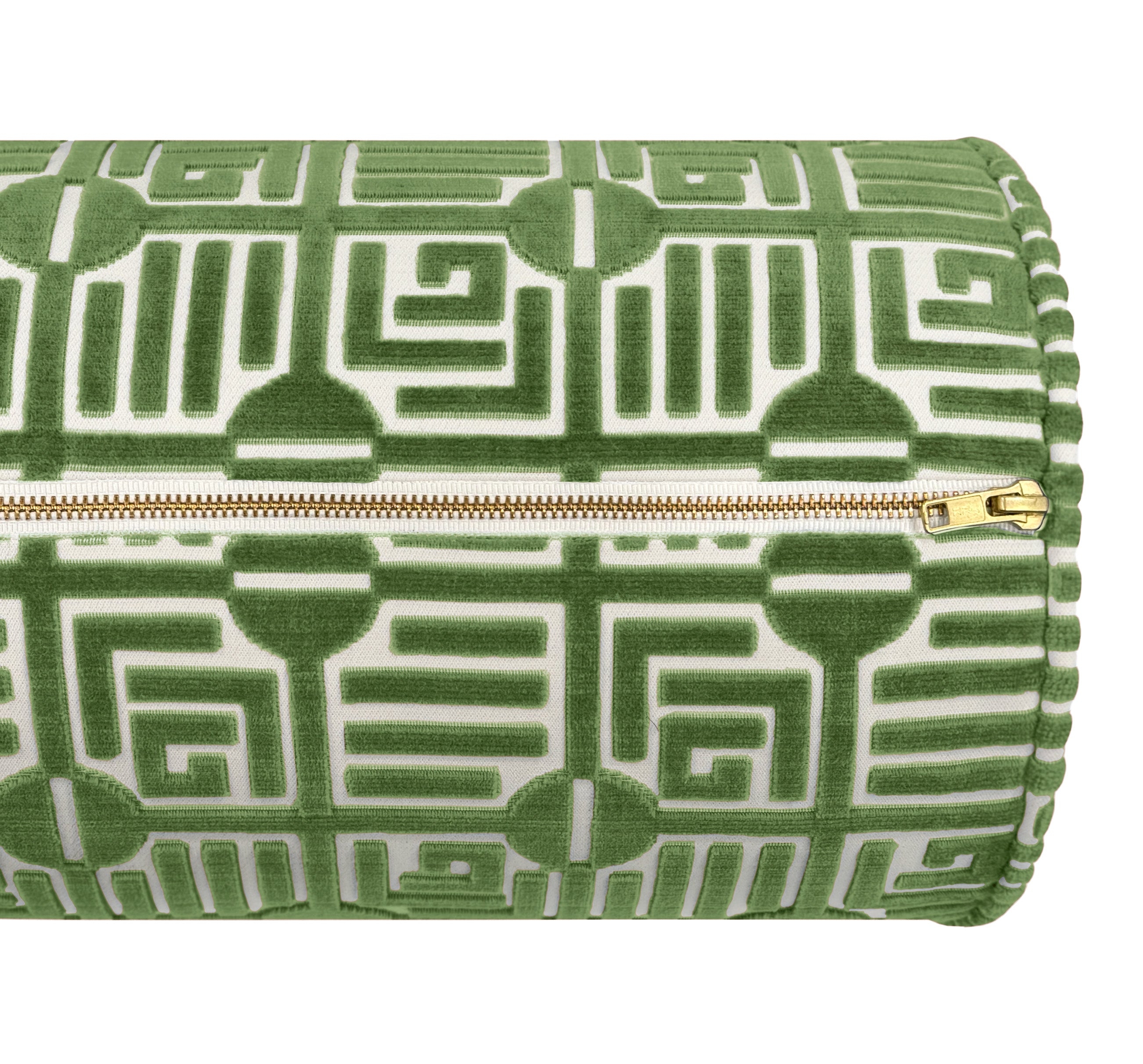 THE BOLSTER :: LABYRINTH VELVET // EMERALD | THIBAUT - TWIN XL // 9" X 30" - Image 1