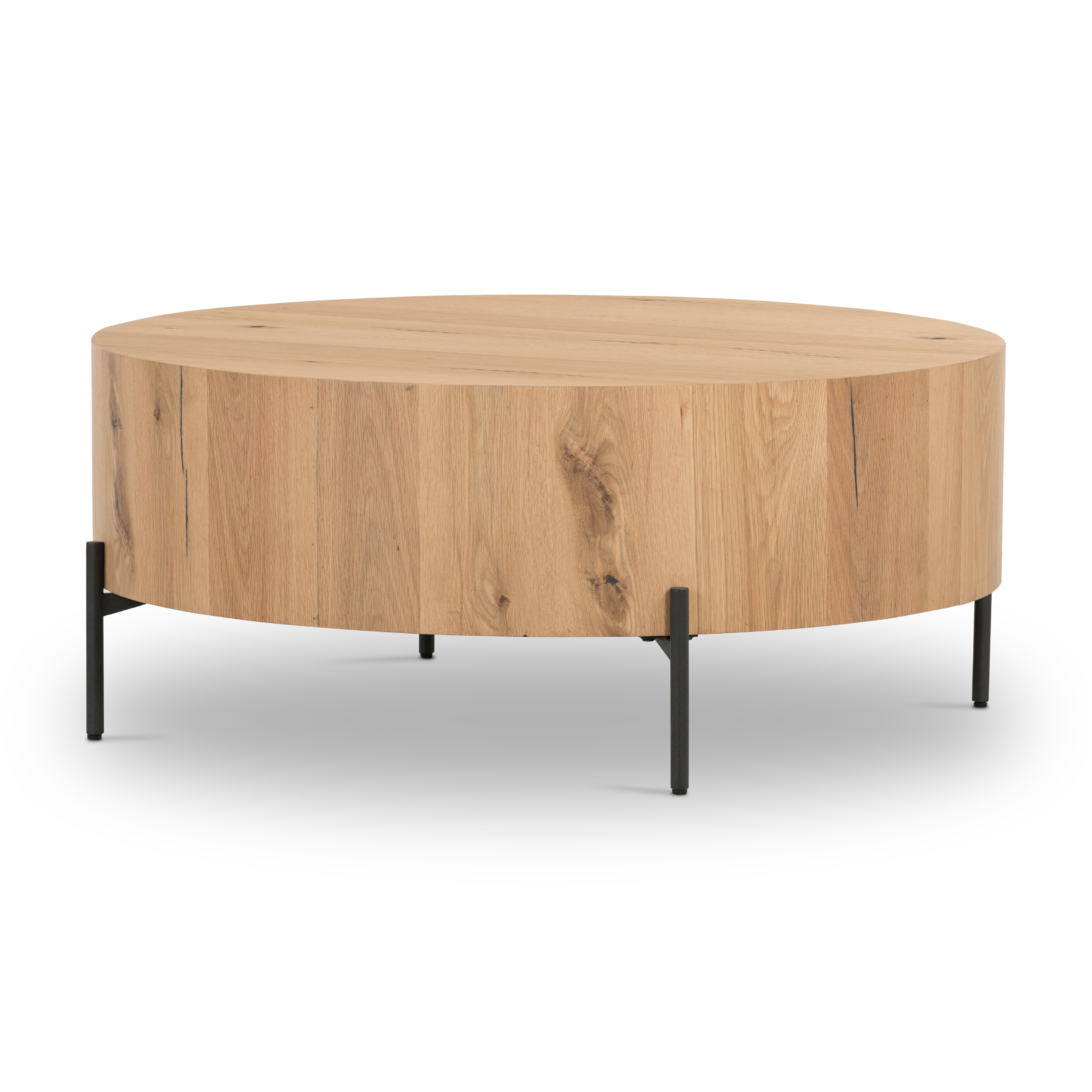 Eaton Drum Coffee Table-Light Oak Resin - Image 0