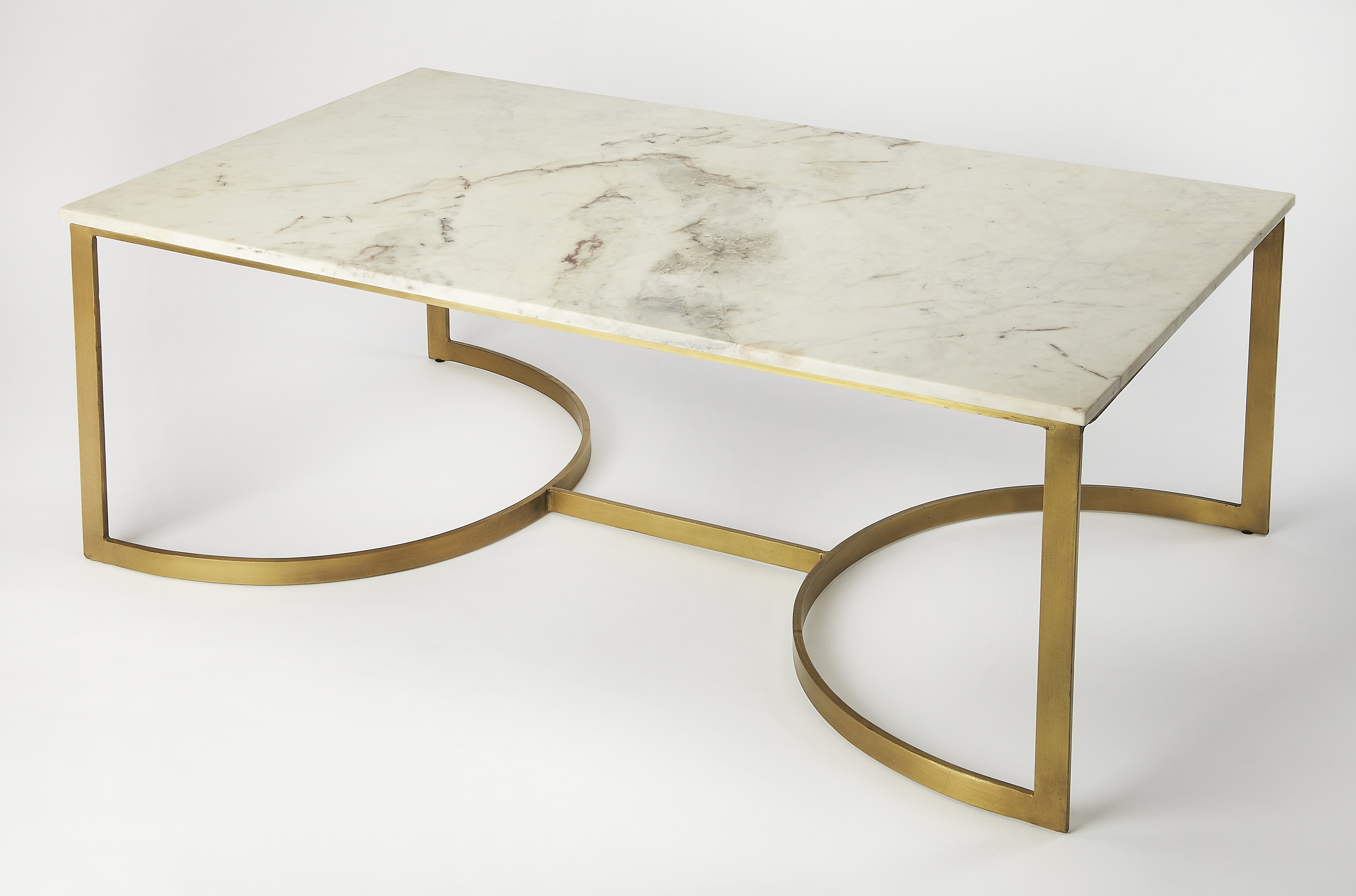 Corsini Marble & Metal Coffee Table - Image 0