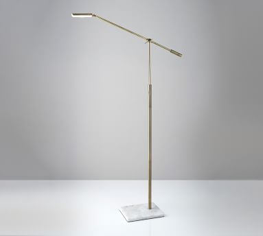 Post LED Marble Floor Lamp, Bronze - Image 2