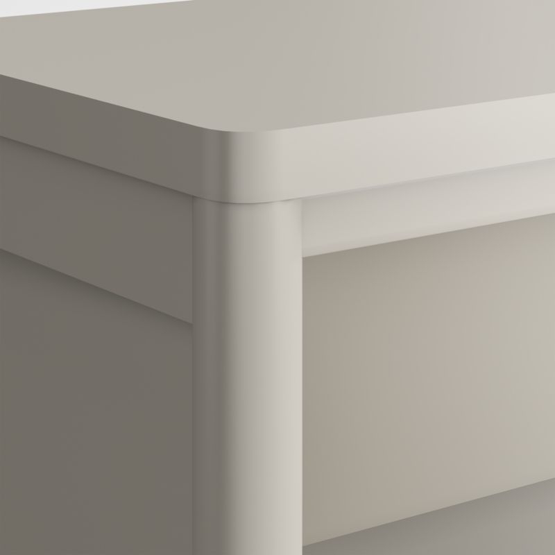 Hampshire Small Cozy Grey Wood 2-Shelf Kids Bookcase - Image 1