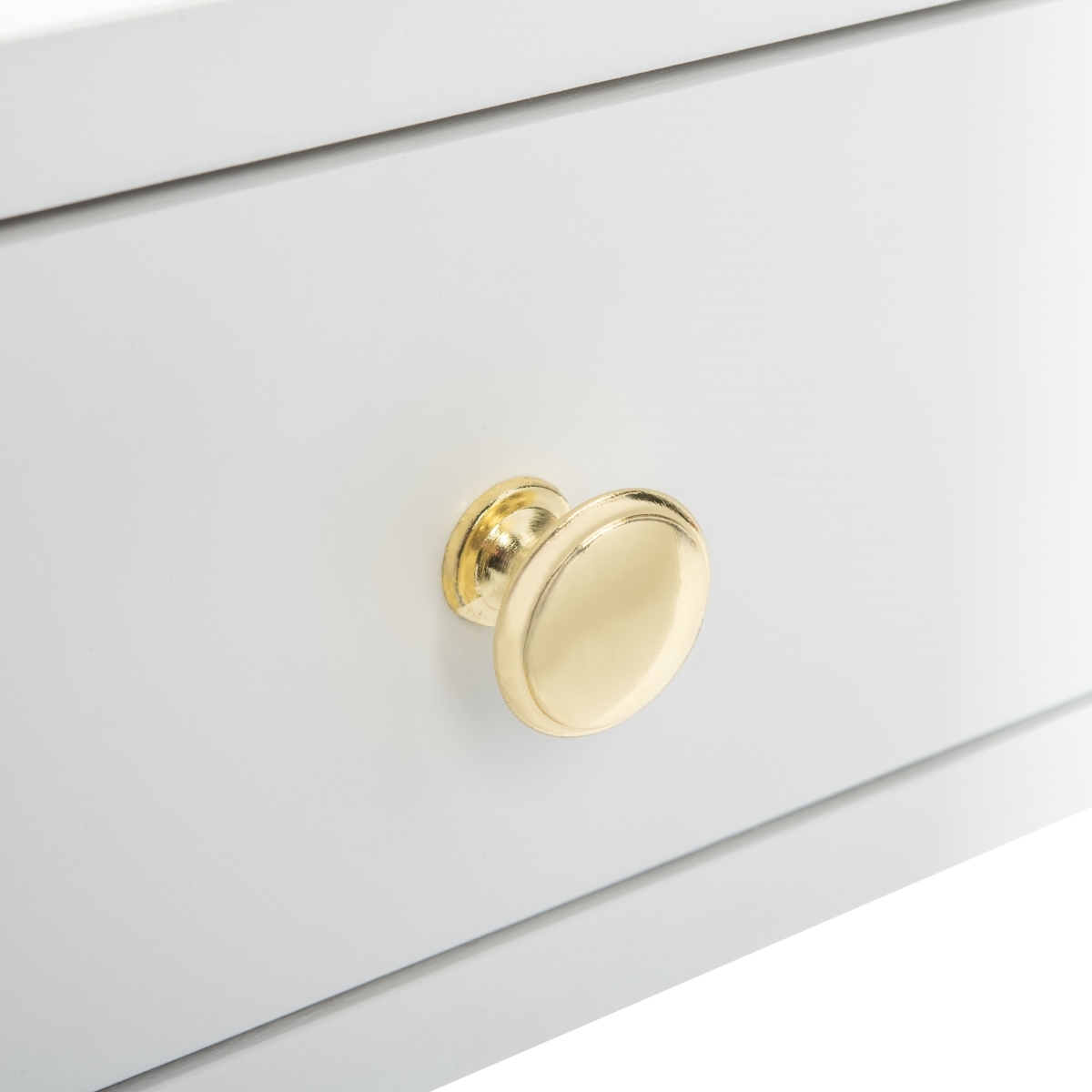 Levinson Gold Cap Coffee Table - White / Gold - Safavieh - Image 3