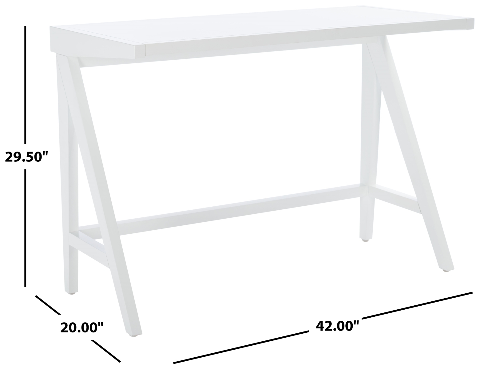 Ripley Desk - White - Safavieh - Image 7