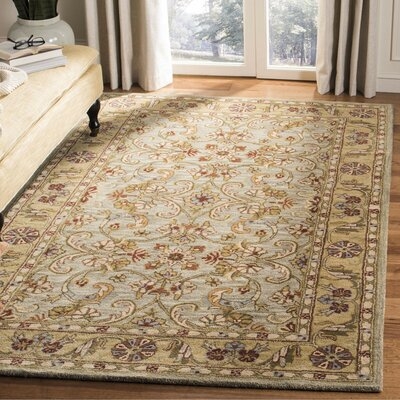Chattooga Hand-Tufted Wool Light Green/Gold Area Rug - Image 0