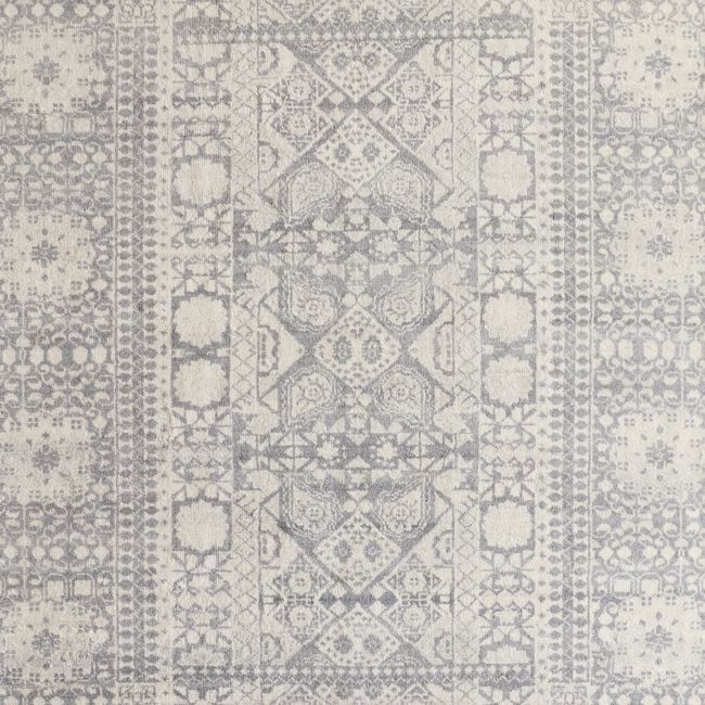 Sardinia Wool Performance Blend Traditional Grey Handknotted Area Rug 9'x12' - Image 0