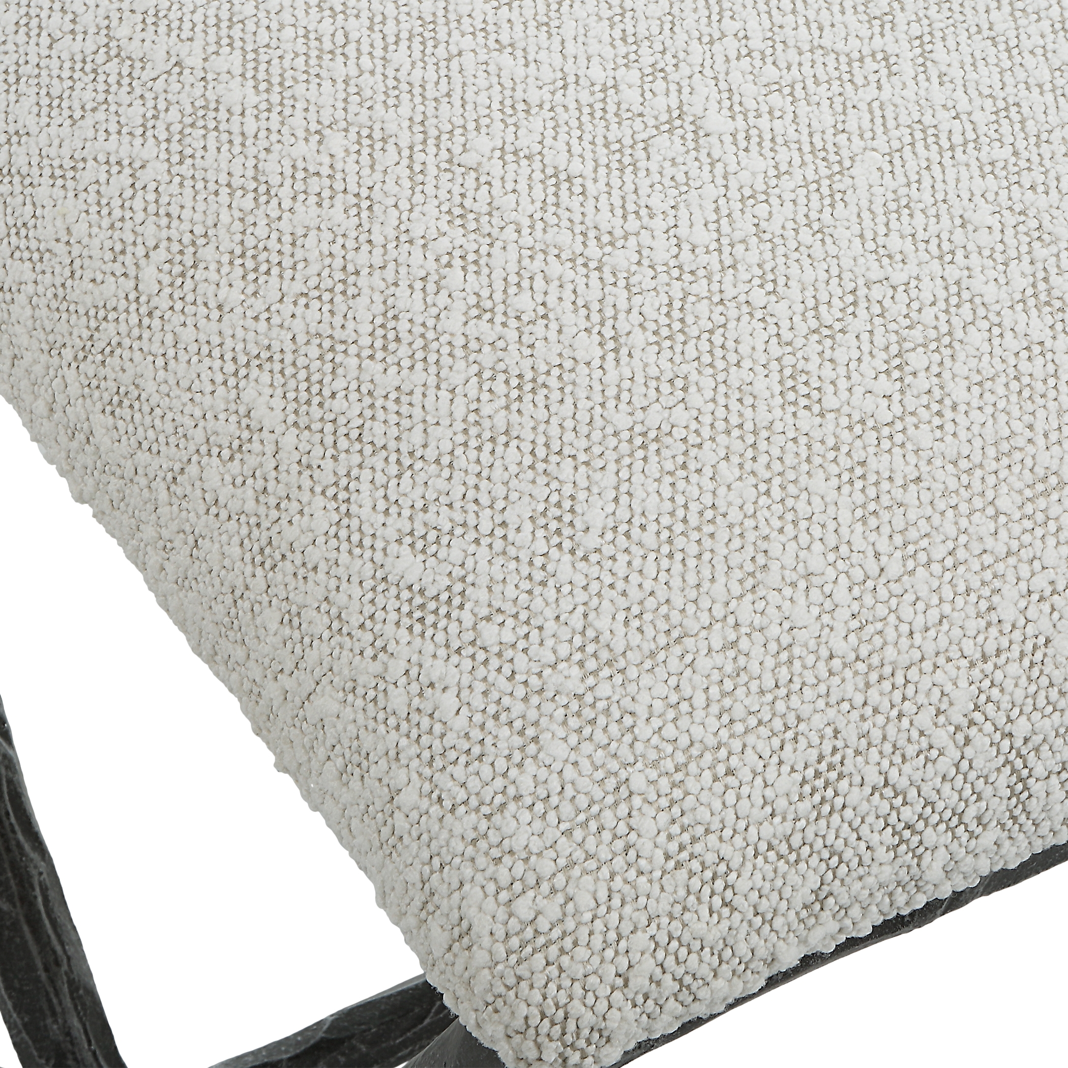 Brisby Gray Fabric Small Bench - Image 5