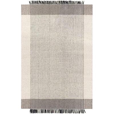 Chudleigh Striped Wool Beige Area Rug - Image 0