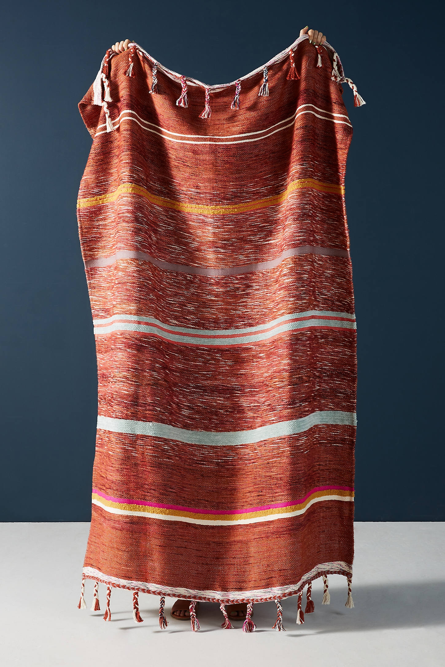 Woven Anya Striped Throw Blanket - Image 0