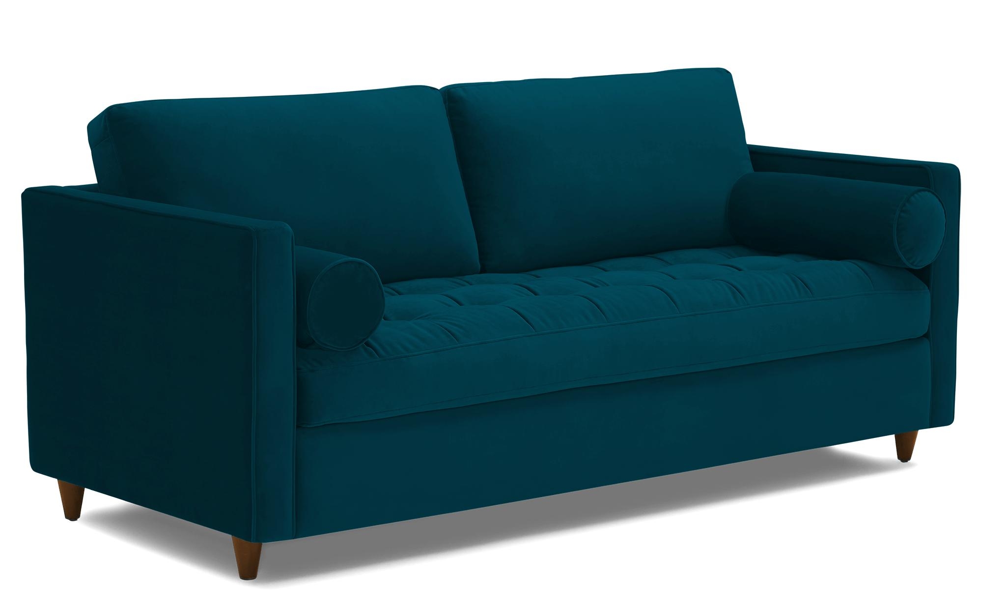 Blue Briar Mid Century Modern Sleeper Sofa - Key Largo Zenith Teal - Mocha - Image 1