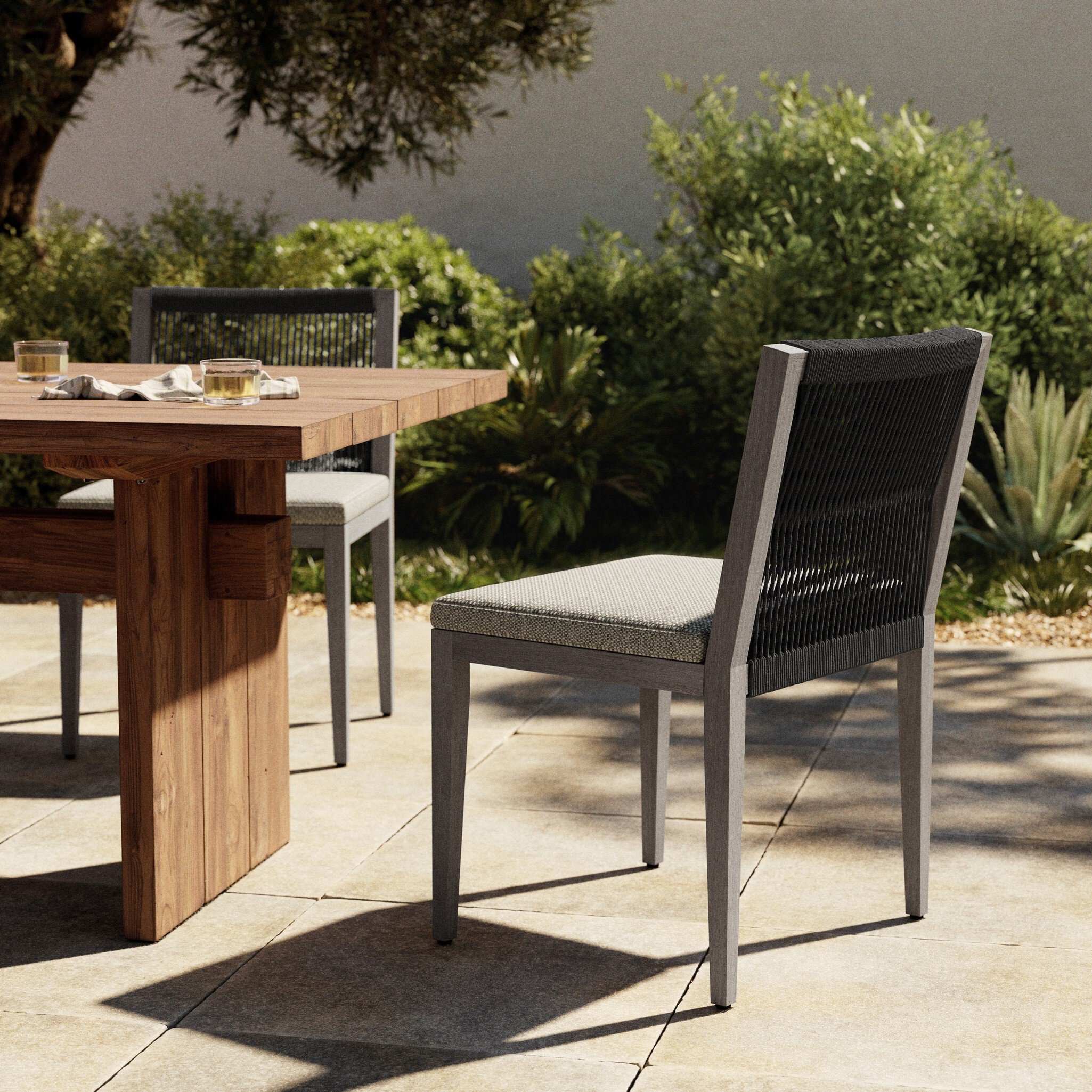 Sherwood Outdoor Dining Chair, Weathered Grey - Faye Ash - Image 3