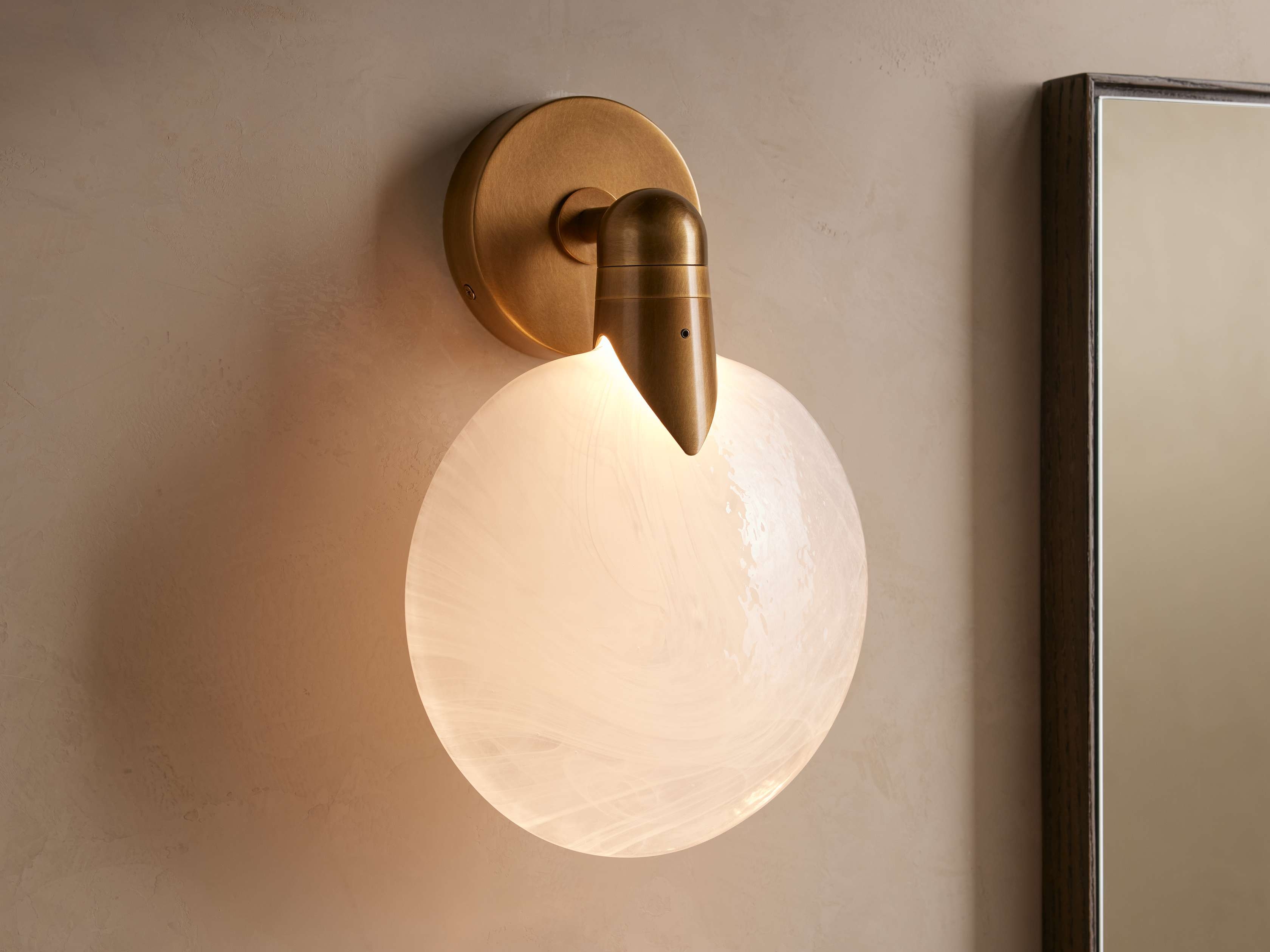 Lyla Sconce in Glass Brass - Image 0