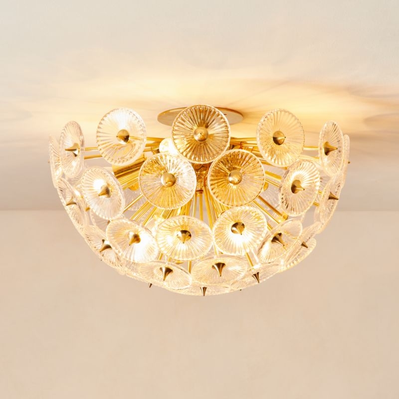 Lamina Polished Brass Flush Mount Light - Image 1