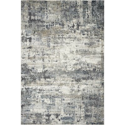 Romig Abstract Ivory/Teal Area Rug - Image 0