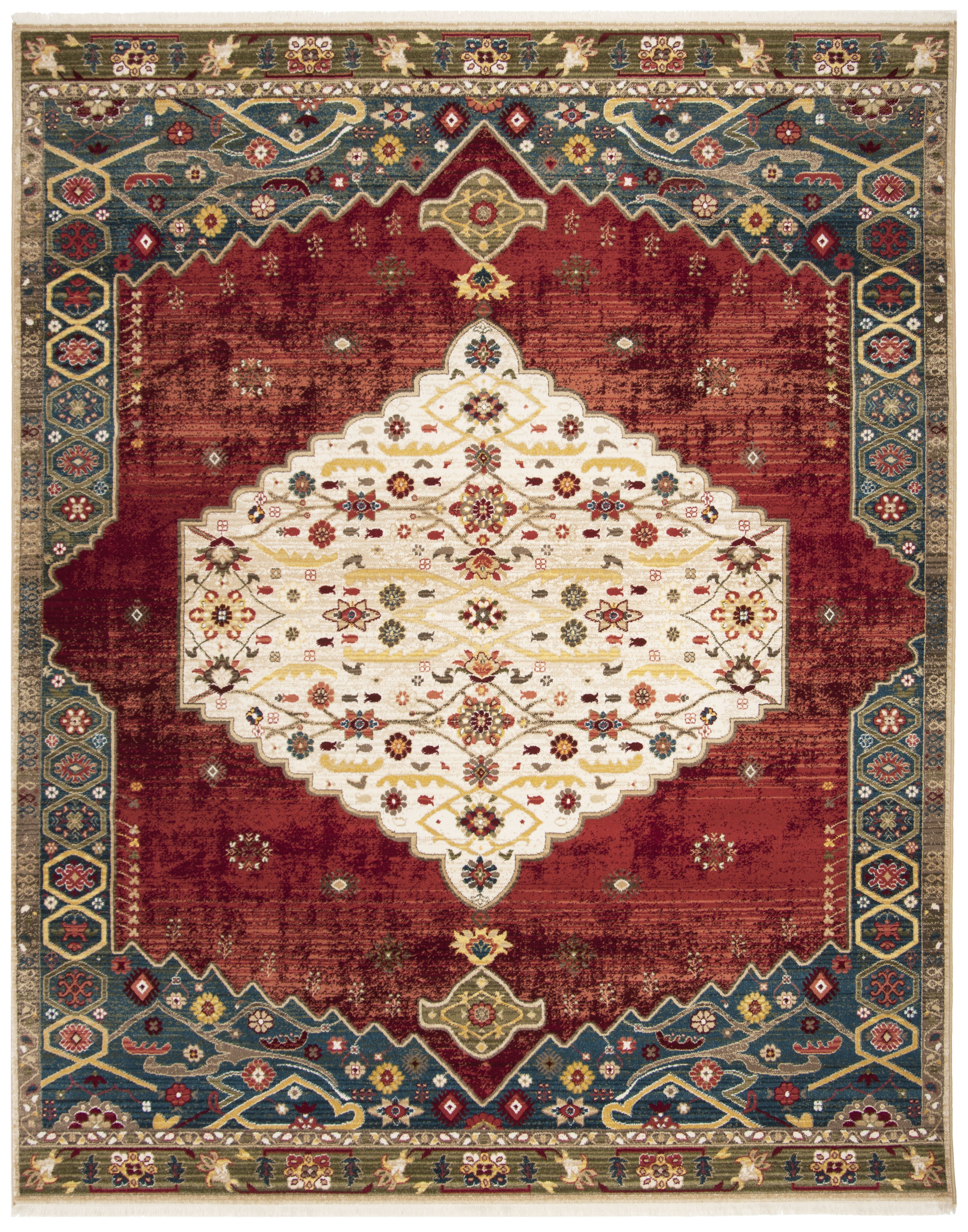 Arlo Home Woven Area Rug, KSN300B, Ivory/Blue,  8' X 10' - Image 0