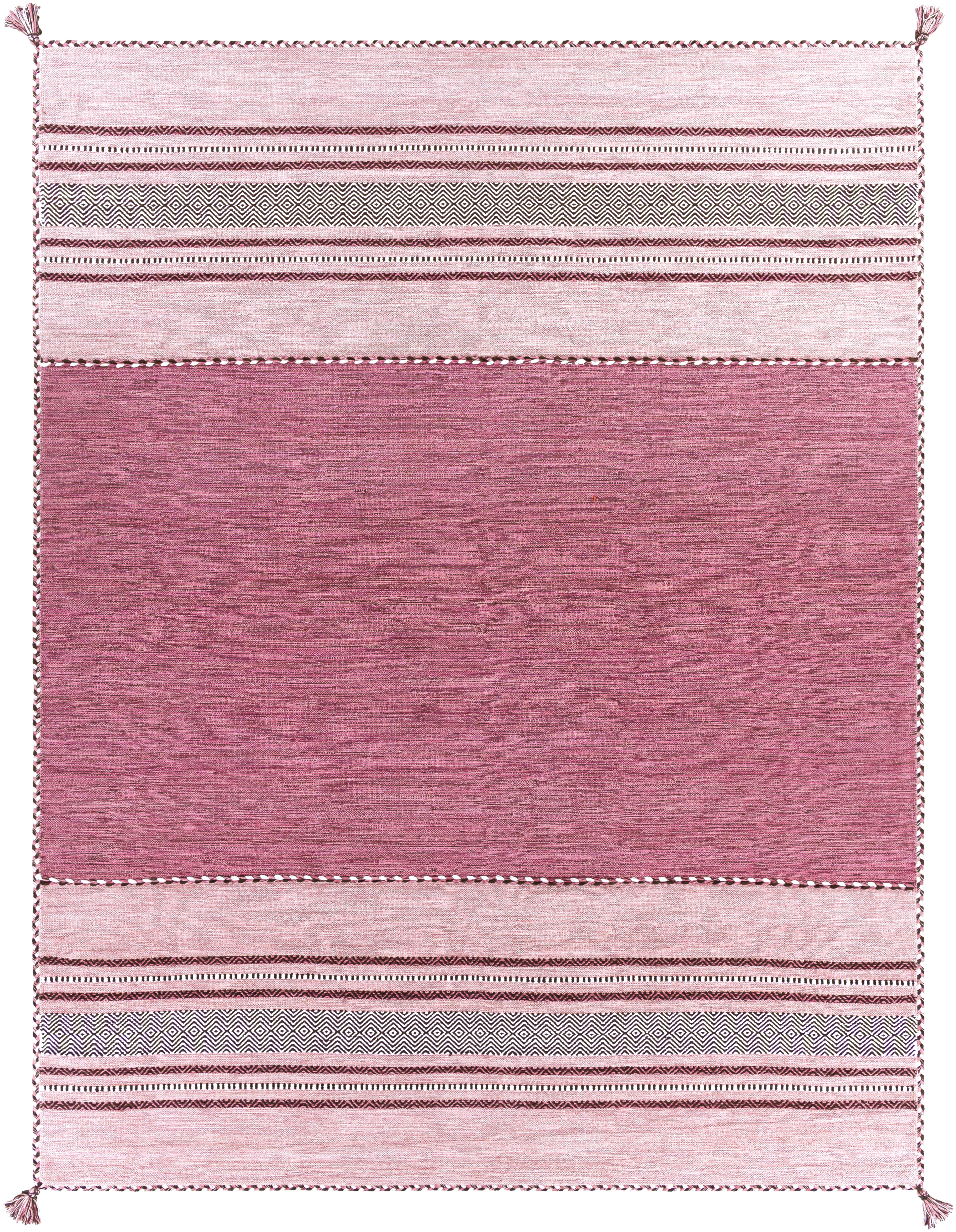 Trenza Pink Indoor 8' x 10' Handmade Rug - Image 0
