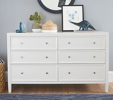 Parker Extra-Wide Nursery Dresser, Simply White, In-Home Delivery - Image 1