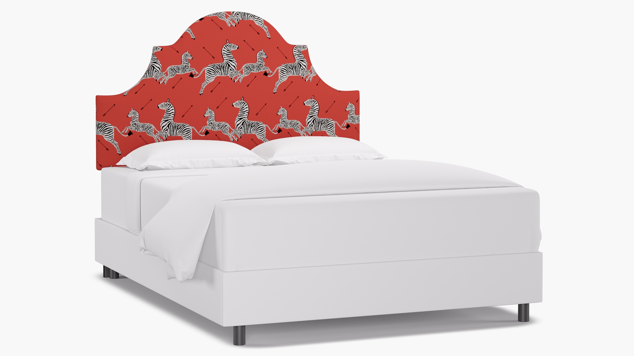 Regency Headboard, Coral Zebra, Queen - Image 0
