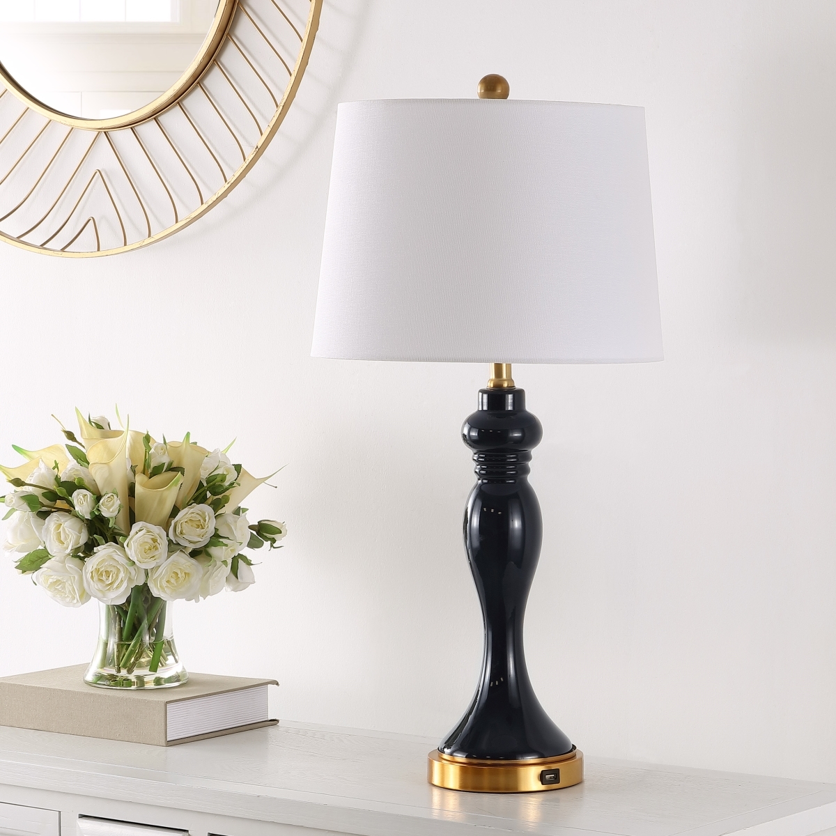 Cayson Table Lamp - Navy/Gold - Safavieh - Image 2
