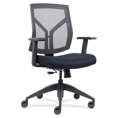 Lorell Mid-Back Chairs With Mesh Back & Fabric Seat - Image 0