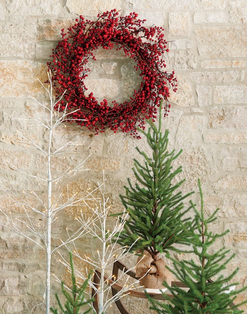 Faux Red Berry Wreath 30" - Image 7