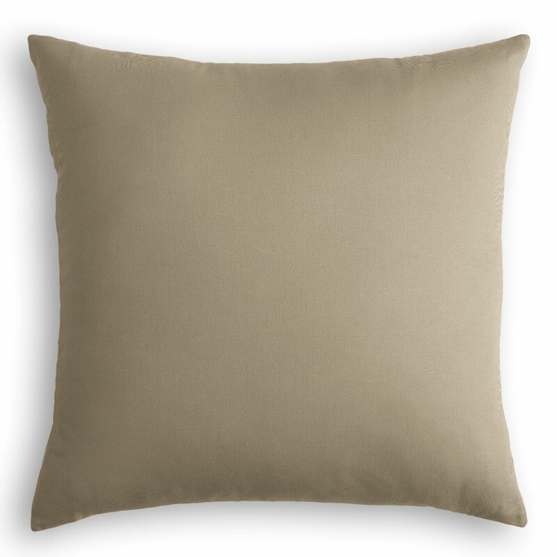 Loom Decor Slubby Linen Throw Pillow Color: Mink, Size: 24" x 24" - Image 0