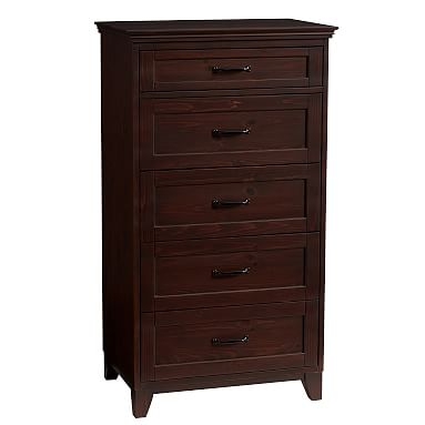 Hampton 5-Drawer Tall Dresser, Dark Espresso - Image 0