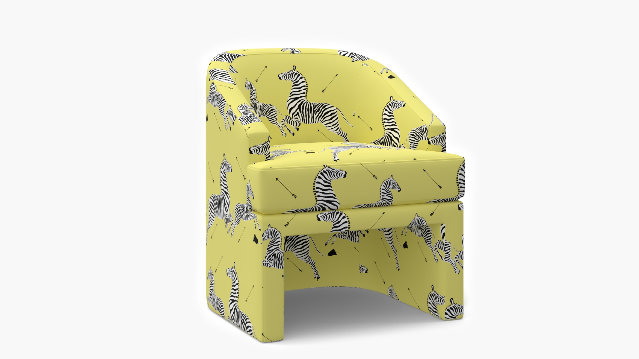Arco Dining Chair, Yellow Zebra - Image 0