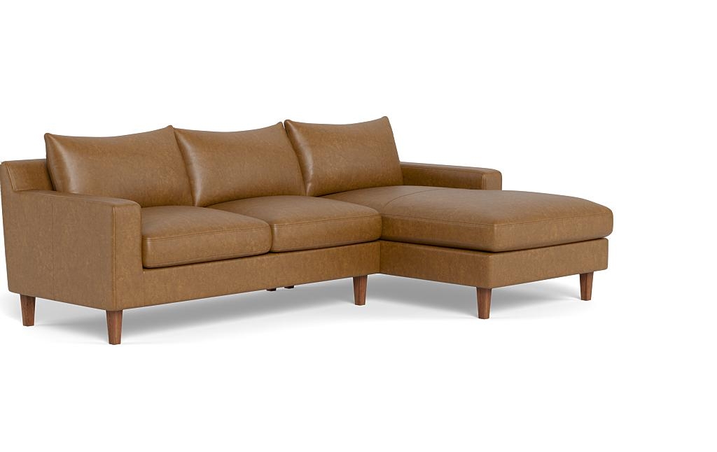 Sloan Leather Right Chaise Sectional - Image 1