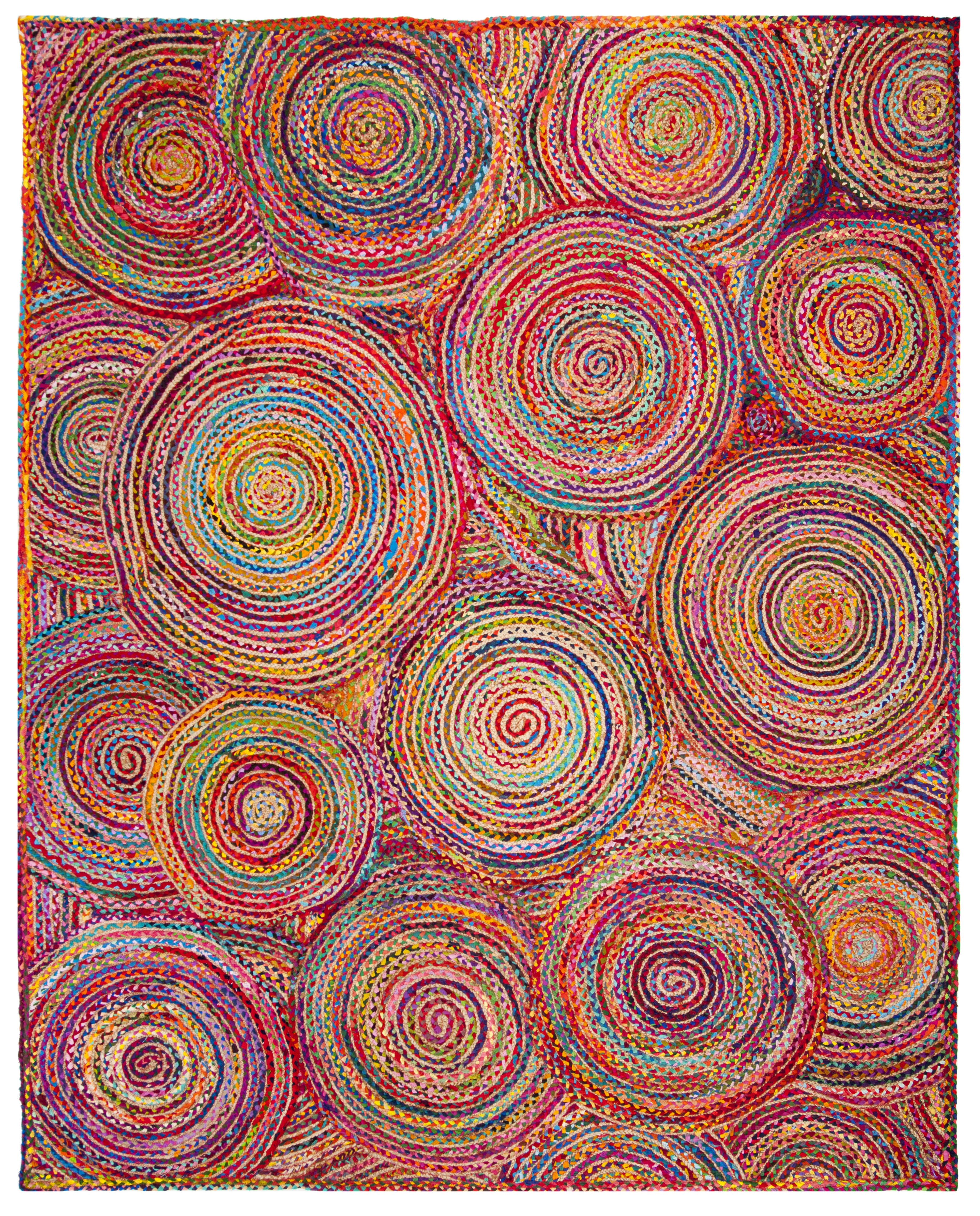 Arlo Home Hand Woven Area Rug, CAP203A, Red/Multi,  8' X 10' - Image 0