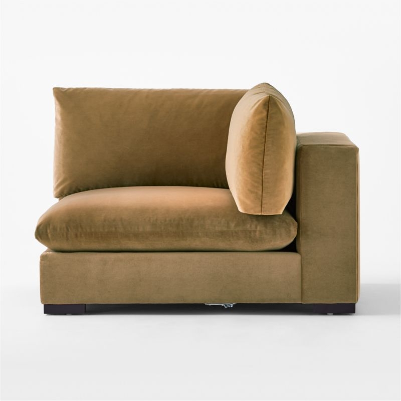 Deseo Copper Brown Performance Velvet Deep Depth Corner Chair - Image 1