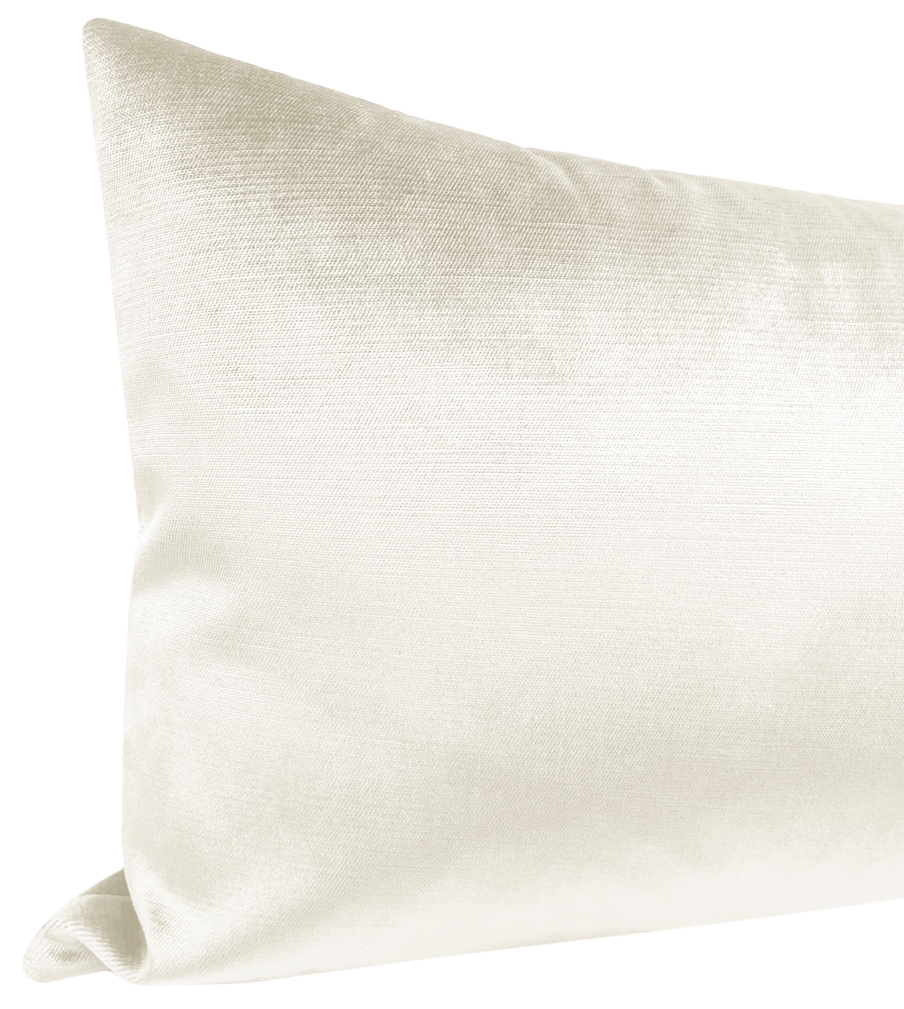THE XL LUMBAR :: FAUX SILK VELVET // ALABASTER - BY THE YARD - Image 3