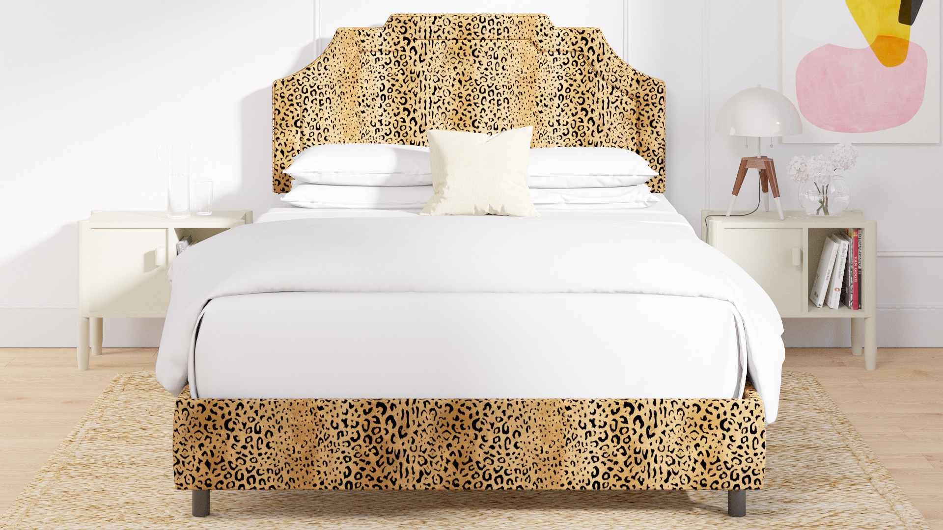Art Deco Bed, Leopard, Queen - Image 3