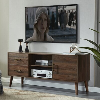 TV Stand With Solid Wood Legs - Image 0