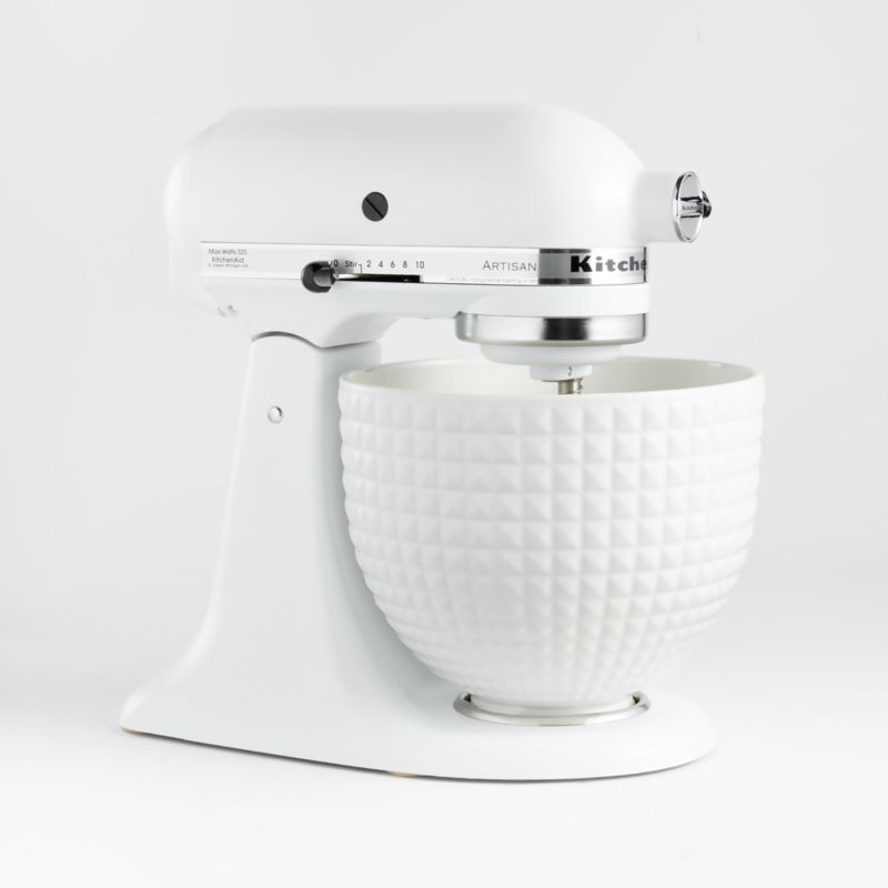 KitchenAid ® Stand Mixer Matte White Studded 5-Quart Ceramic Mixing Bowl - Image 3